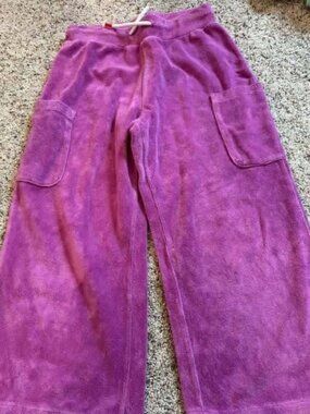 Mini Boden Purple Velour Wide Leg Pants 9-10Y